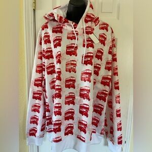 NEW! Brooklyn Standard Double Decker Bus hoodie Size Large